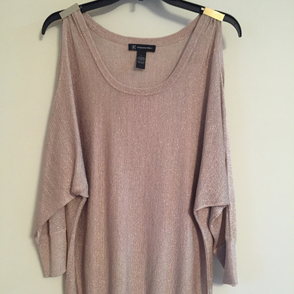 INC Rose Gold Shoulder-less Sweater in Women